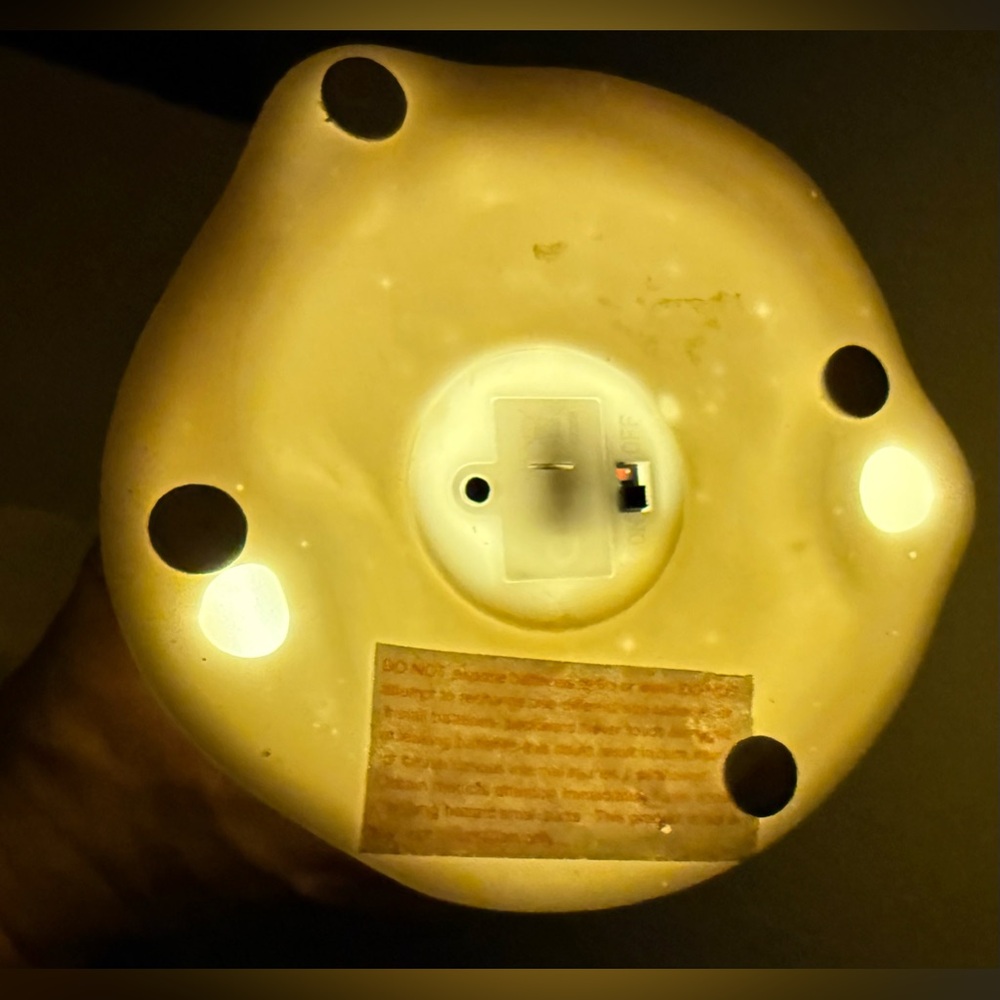 Black & White stripped cat night light. 10” H battery operated. - Picture 10 of 16